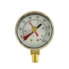 calibre de pressão 0-400bar padrão 1/8&quot; manômetro do Npt com o ponteiro vermelho ajustável