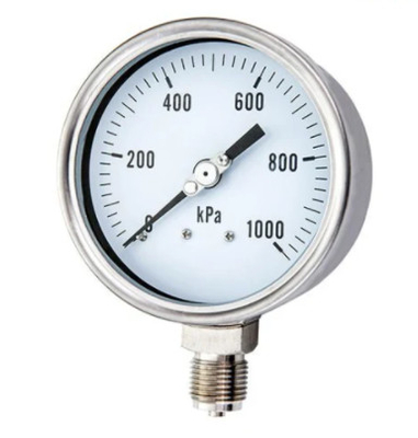 100mm 3,15" manômetro enchido glicerina enchido líquido de aço inoxidável do calibre de pressão