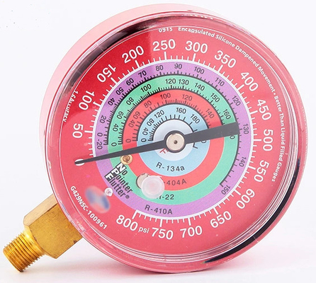 instrumento Inline do manômetro do verificador do calibre de pressão do gás natural de 3,15" de 80mm